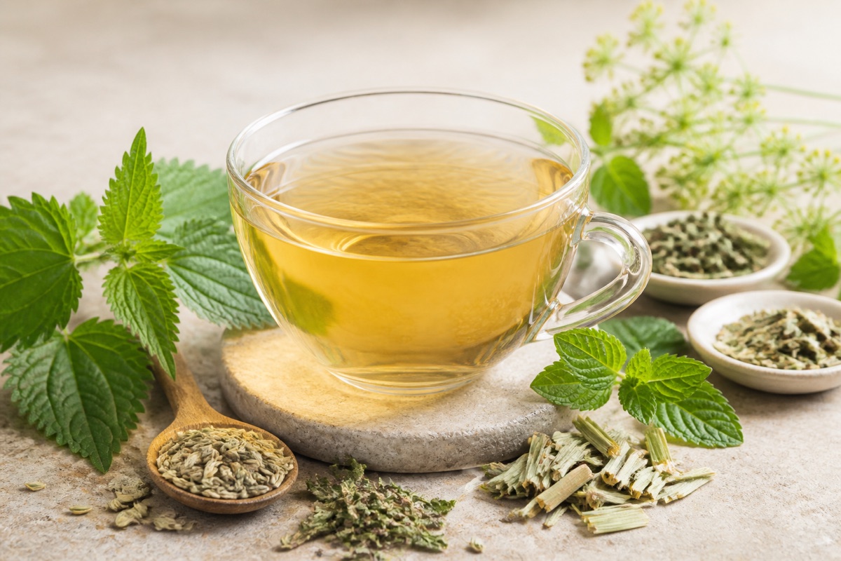 Teatox herbal blend with green botanicals
